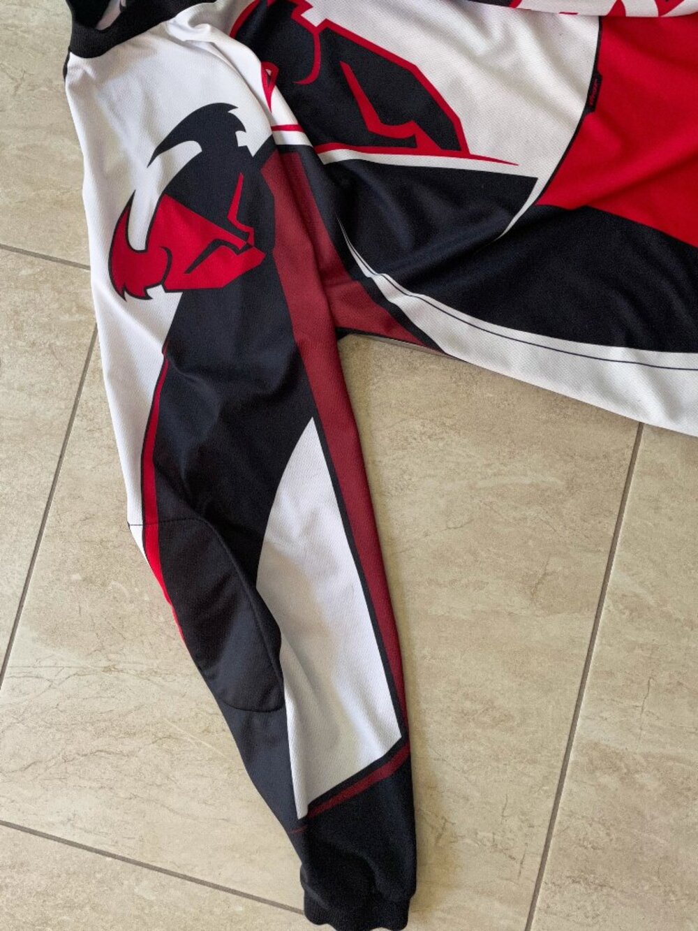 Thor Vintage Red & Black Motocross Race Style Jersey Size Small Men’s - Picture 5 of 8